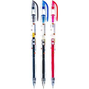 DONG-A Miffy Bunny Gel Ink Roller Ball Pens, 0.5mm, Black/Blue/Red (Pack of 3)