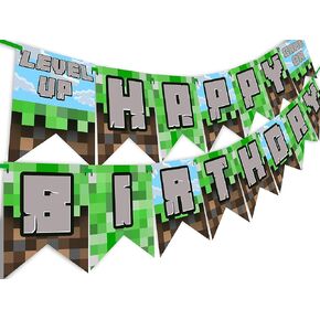لافتة عيد ميلاد سعيد من Pixel Party - صُنعت في الولايات المتحدة الأمريكية - Game On