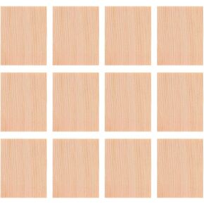 Exceart 10pcs Rectangle Wood Boards Unfinished Wood Boards Sheets Carving Blocks for Arts Craft Painting 4x15cm