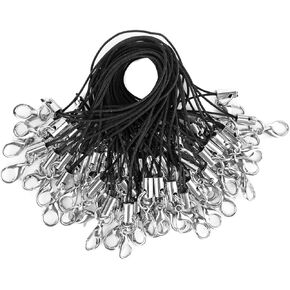 AUEAR, 50 Pack Strap Charm Cords Lobster Clasp Lariat Lanyard Cord String for DIY Jewelry Making USB Drive Keys Keychain Cellphone