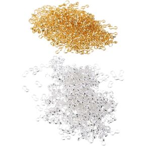 1000Pcs Quick Links Connectors Iron Jewelry Clasps,Chain Clasp Link Findings Climp Hook for DIY