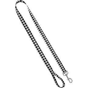 Deluxe Dog Leash - Patterned Heavy Duty Pet Leashes, Made in the USA - 1 Inch x 6 Feet, Houndstooth Black White