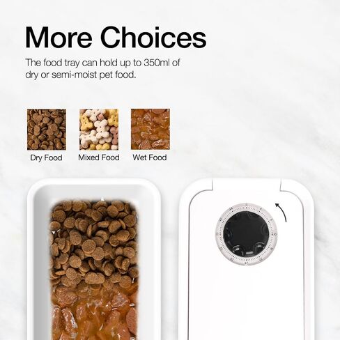 ALL FOR PAWS Automatic Cat Feeder Wet Food Dispenser - 1 Cup Compartment, 300ml Capacity Each, Includes Ice Pack, Dishwasher Safe Removable Trays (1 Meal) in Saudi Arabia