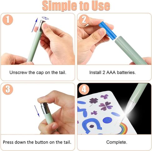 1 Pack LED Weeding Tools for Vinyl, Hook Pen Vinyl Weeding Tool with Light, Stainless Steel Weeder Tool for Removing Tiny Adhesive Vinyl Paper, Heat Transfer in Kuwait