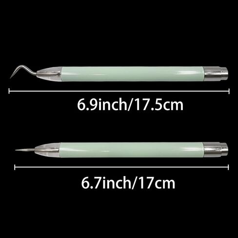 1 Pack LED Weeding Tools for Vinyl, Hook Pen Vinyl Weeding Tool with Light, Stainless Steel Weeder Tool for Removing Tiny Adhesive Vinyl Paper, Heat Transfer in Kuwait