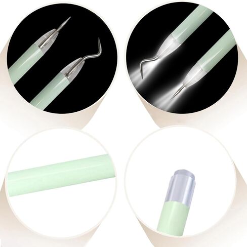 1 Pack LED Weeding Tools for Vinyl, Hook Pen Vinyl Weeding Tool with Light, Stainless Steel Weeder Tool for Removing Tiny Adhesive Vinyl Paper, Heat Transfer in Kuwait