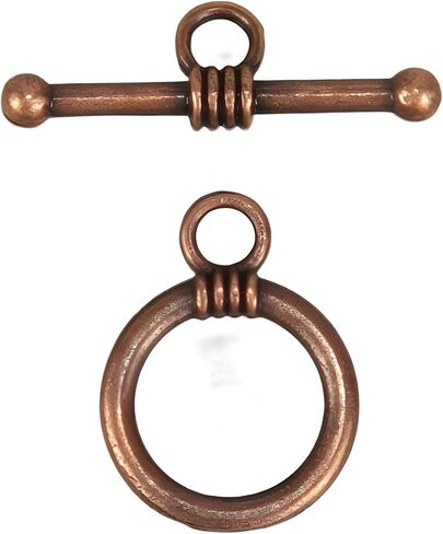 1 Box 50Sets 16mm Round OT Toggle Clasps OT End Clasps Connectors Bar for Bracelet Necklace Jewelry Making (Antique Silver) in Kuwait