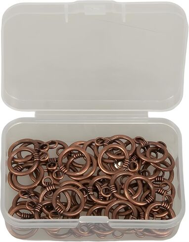 1 Box 50Sets 16mm Round OT Toggle Clasps OT End Clasps Connectors Bar for Bracelet Necklace Jewelry Making (Antique Silver) in Kuwait