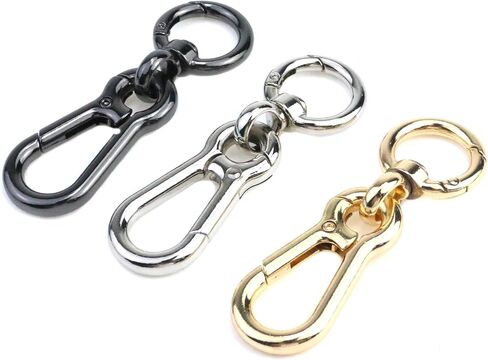 4pcs Swivel Snap Hook Lanyard Snap Hooks Key Chain Clip Hooks Lobster Clasp Spring Clip Snap Hook with Ring for Keys Lanyards Jewelry Findings DIY Crafts Supplies Gold in Kuwait