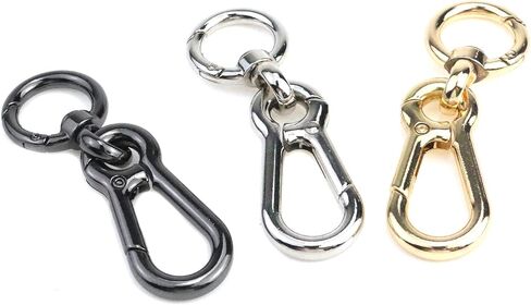 4pcs Swivel Snap Hook Lanyard Snap Hooks Key Chain Clip Hooks Lobster Clasp Spring Clip Snap Hook with Ring for Keys Lanyards Jewelry Findings DIY Crafts Supplies Gold in Kuwait