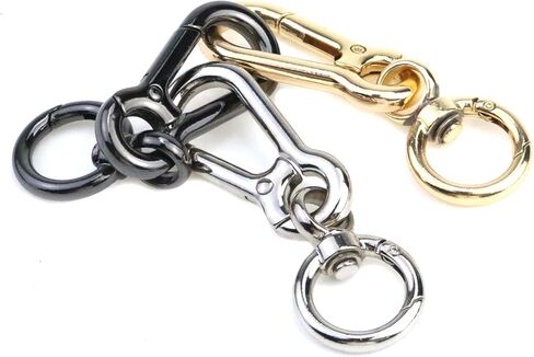 4pcs Swivel Snap Hook Lanyard Snap Hooks Key Chain Clip Hooks Lobster Clasp Spring Clip Snap Hook with Ring for Keys Lanyards Jewelry Findings DIY Crafts Supplies Gold in Kuwait