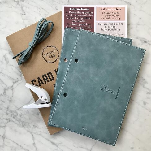 مجموعة تنظيم بطاقات التهنئة، جلد نباتي فاخر، قم بتحويل بطاقات التهنئة الخاصة بك إلى غلاف/كتاب/حامل بطاقات التهنئة إلى الأبد وحافظة بطاقات التهنئة in Kuwait