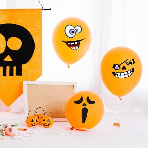 On-Airstore 64 Pack Halloween Pumpkin Decorating Stickers Pumpkin Decorations Face Stickers Halloween Crafts Treats Party Mini Jack-O-Lantern Pumpkin Face Decals Halloween Party Favors in Saudi Arabia