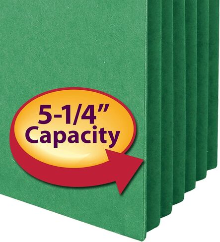 جيب مبرد Smead، علامة تبويب مستقيمة، توسيع 5-1/4 بوصة، حجم الحروف، ألوان متنوعة، 5 في كل عبوة (73836) in Saudi Arabia