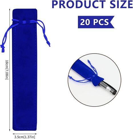 20 قطعة من حقيبة القلم المخملية، حقيبة أقلام، حقيبة هدايا، حامل قلم واحد، غلاف تغليف للمدرسة، المكتب، هدية الأعمال (القهوة) in Kuwait