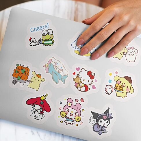 مجموعة ملصقات Hello Kittty & Friends مكونة من 200 قطعة من ملصقات الأميرة الكرتونية اللطيفة من الفينيل ملصقات فنية. ملصقات لزجاجات المياه، وألواح التزلج وأجهزة الكمبيوتر المحمولة، وملصقات الكمبيوتر المحمول للمراهقات والفتيات والأطفال والبالغين (ds) in Kuwait
