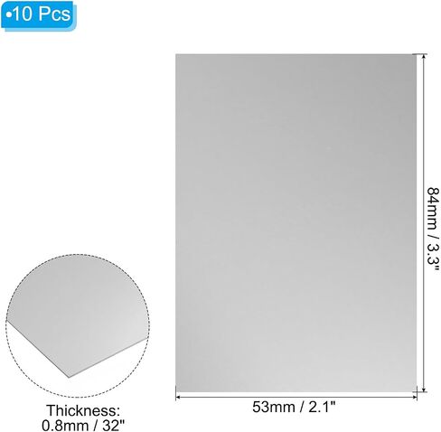 PATIKIL 3.3x2.1x1/32inch Anodized Aluminum Sheet, 10Pcs Metal Rectangle Aluminum Plate 0.8mm Thick Engraving Blanks for Laser Engraving DIY Decorative Crafting Home Decoration, Black in Saudi Arabia