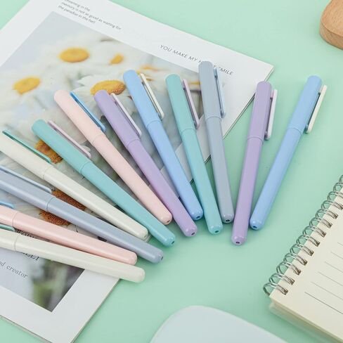AIHAO Gel Pens, Morandi Pen Black Ink Fine Point Tip 0.5mm, Comfortable Grip For Smooth Writing, Journaling, Taking Notes, School, Office, 6 Count in Saudi Arabia