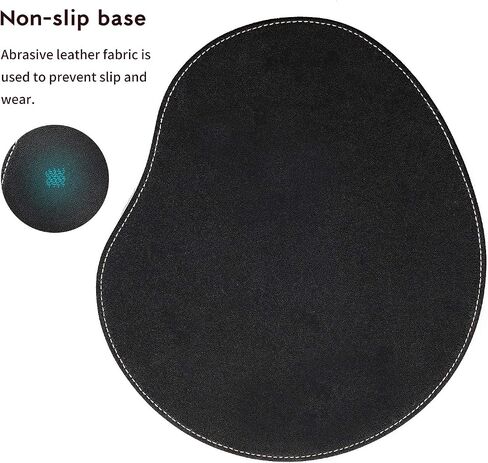 Gaming Mouse Pad, Leather Non-Slip Waterproof Mouse Mat for Laptop and PC,Smooth Mousepad for Gaming,Office Work,Travel,Business (Black) in Saudi Arabia