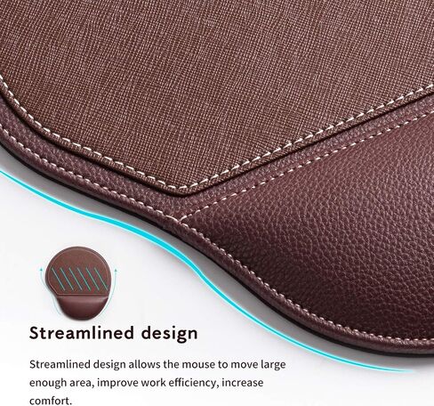 Gaming Mouse Pad, Leather Non-Slip Waterproof Mouse Mat for Laptop and PC,Smooth Mousepad for Gaming,Office Work,Travel,Business (Black) in Saudi Arabia