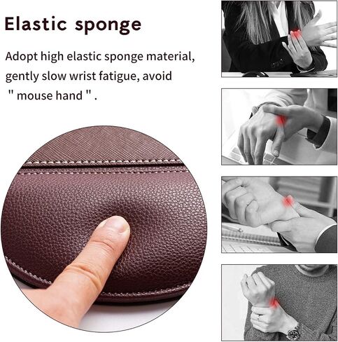 Gaming Mouse Pad, Leather Non-Slip Waterproof Mouse Mat for Laptop and PC,Smooth Mousepad for Gaming,Office Work,Travel,Business (Black) in Saudi Arabia
