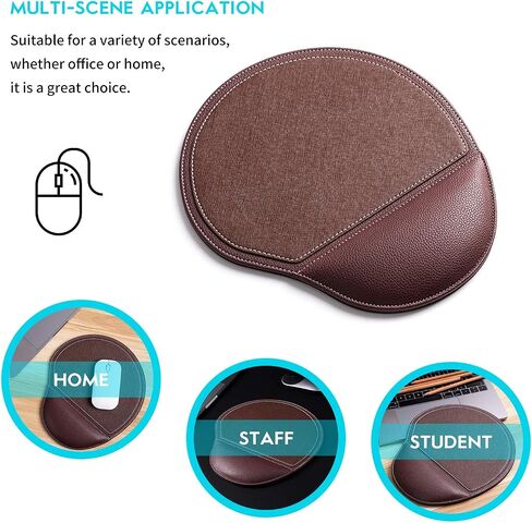 Gaming Mouse Pad, Leather Non-Slip Waterproof Mouse Mat for Laptop and PC,Smooth Mousepad for Gaming,Office Work,Travel,Business (Black) in Saudi Arabia