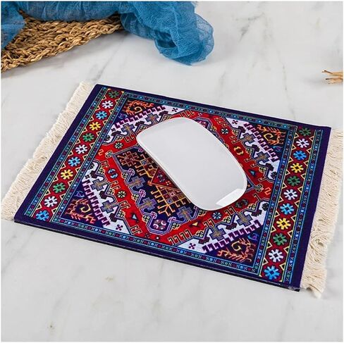 Computer Carpet Mouse Pad | Oriental Style Rug Mouse Mat Rug Mouse Pad Turkish Style Carpet Mousepad for Computer, Laptop, Office, Home (B) in Kuwait