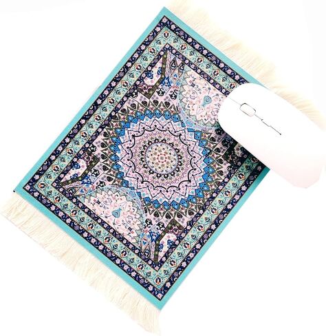 Computer Carpet Mouse Pad | Oriental Style Rug Mouse Mat Rug Mouse Pad Turkish Style Carpet Mousepad for Computer, Laptop, Office, Home (B) in Kuwait