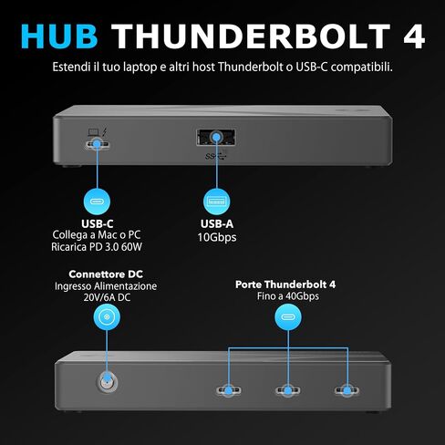 SABRENT Thunderbolt 4 Docking Station, TB4 Ports, 8K/4K, USB4 & TB3 Compatible, DP 1.4, HDMI 2.1, USB-C/USB-A Ports, Gigabit Ethernet, Audio Jack, SD/TF Card Reader, Windows/macOS/Linux (DS-T4MF) in Saudi Arabia