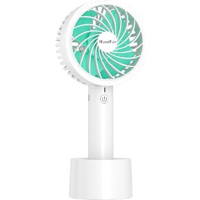 HandFan Upgraded Versatile Portable Handheld Fan with Charger/Charging Base, Rechargeable Personal Hand Fans for Women, Mini Electric Fan for Desk Beach Makeup Office Travel Outdoors(Black)