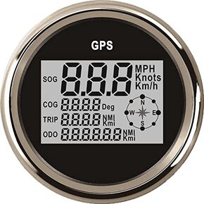 ELING Warranted Digital GPS Speedometer Odometer Kit for Car Boat Motorcycle with Red Backlight 2'' 52mm 12V 24V