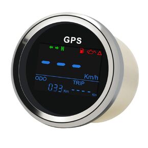 Geloo 52mm GPS Speedometer Gauge Waterproof Digital MPH Speedometer Adjustable for Auto Marine Motorcycle Speedometer Car Truck Boat Speed Odometer with GPS Antenna Anti-Fogging Protection 9-32V