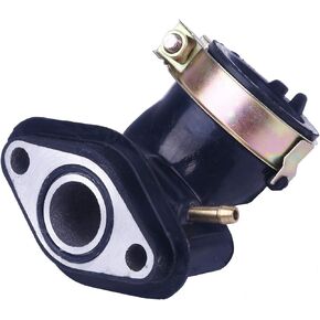 Glixal ATMT1-079 GY6 49cc 50cc Scooter Carburetor Intake Manifold Inlet Pipe for 139QMB 139QMA Engine Moped ATV Go Kart (Single Vaccuum Port)