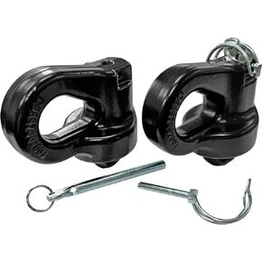 60691 Puck System Gooseneck Safety Chain Anchors, 30,000 lbs, for Select Silverado, Sierra 2500, 3500 HD, F-250, F-350, F-450, Compatible with Nissan Titan XD, Carbide Black, 2 PCS