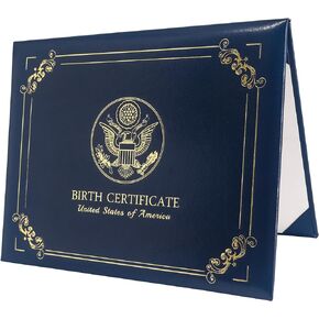 GraduationMall US Birth Certificate Holder 8.5"*11" Birth Certificate Cover Protector with logol "Birth Certificate" Birth Gifts