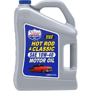 Lucas Oil 10683 Hot Rod & Classic Car SAE 10W-40 Motor Oil - 5 Quart