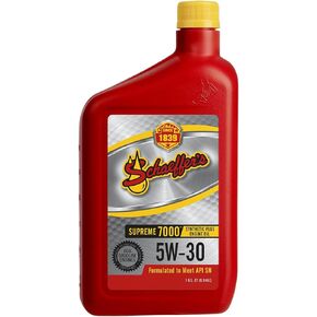 Schaeffer Manufacturing Co. 0703-005 Supreme 7000 Synthetic Plus Gasoline Engine Oil, 10W-30, 5-Gal Pail