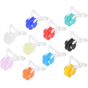 Keenso 20PCS Nose Clip Swimming, Assorted Color Nose Plug Swim Nose Protector Adult Kids Unisex