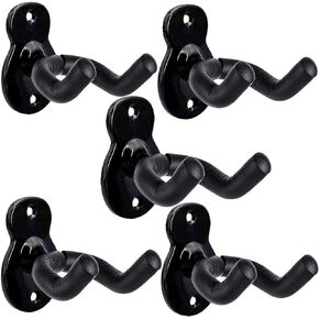 Sound harbor Guitar Wall Mount 5 Pack Wall Hangers for for Acoustic Electric Bass Guitar and More