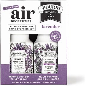 Poo~Pourri + Home~Pourri, Pourri Home and Bathroom Stink-Stopping Set, Fresh Air, Natural + Clean Travel Friendly, 1.4 Oz, 1 Count (Pack of 2) (ST9574)