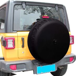 Moonet Tire Cover with Camera Hole, for Jeep Wrangler JL with Back-up Camera, Sport & Sahara (2018-2024) Grey Flag, Fits 245/75R17, 255/75R17, 255/70R18