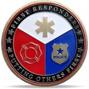 First Responders Challenge Coin Thank You Gifts Support Police Firefighter EMS Heroes