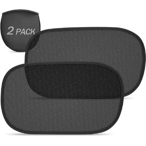 Car Window Shades for Baby, 2 Pack Sun Shade for Car Window, Car Sun Shade for Baby Kids Pet UV Rays/Sunlight Protection, 20"x12" Self-Adhesive Car Window Shades