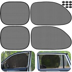 4 Pack Car Window Shades Cling Sunshade for Car Windows Car Sun Shade Baby Side Car Window Cover Automotive Window Sunshade Car Sun Protector Car Accessories Sun Shade for Privacy