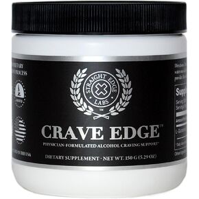 Crave Edge Alcohol Craving Support | Physician-Formulated | Anti Alcohol Replacement Drink | Stop Drinking Alcohol | Liver Detox | Fast Acting | No Big Pills or Bad Taste | 150G Powder-30 Servings