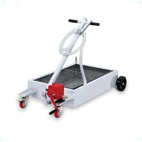 DEXSO 20 Gallon Electric Oil Drain Pan with 110V Pump & 8 Ft Hose, Low Profile & T Folding Handle Oil Drain Cart for Truck Cars SUVs