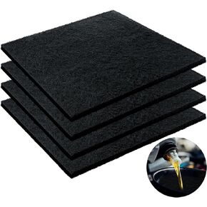 4 Pcs 22'' Oil Drain Splash Pad Mat for Transmission Drain Pan No Splatte Squarer Pad for Mechanics and Automotive