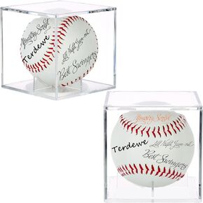 Baseball Display Case, Clear Acrylic, 4 Pack,Protected, for Collecting