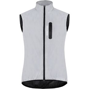 WOSAWE Men Reflective Jacket Night Glowing Bomber Jacket MTB Cycling Windbreaker Travel Sport Coat