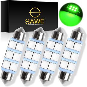 1.72" 42mm 41mm 6-SMD 5050 Festoon LED Bulbs For Dome Map Light 211-2 578 (4 pieces) (Pink/Purple)